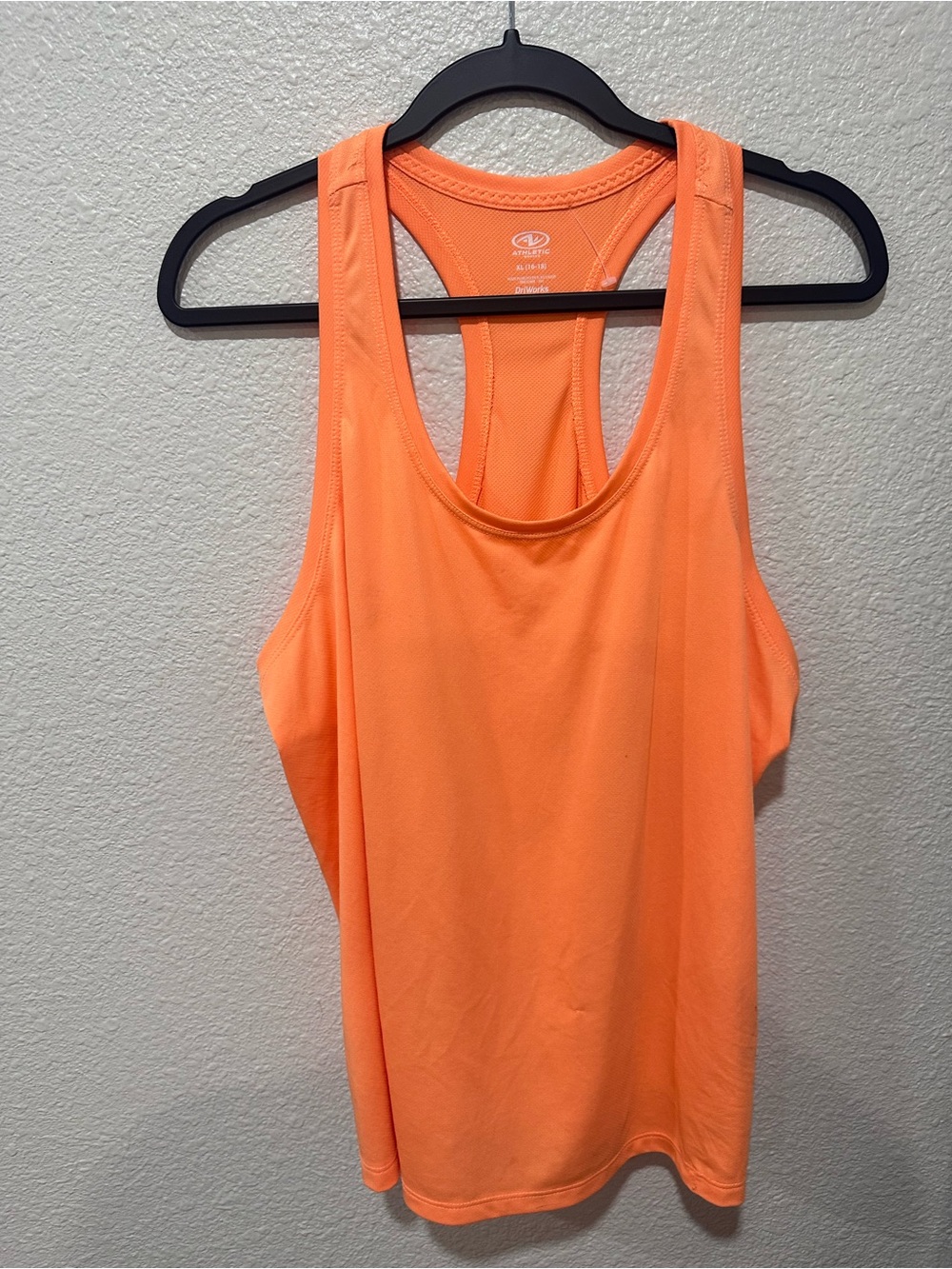 Athletic Works Bright Orange Racerback Workout Tank